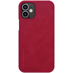 Husa iPhone 12 Mini Nillkin Qin Leather Case - Rosu Rosu