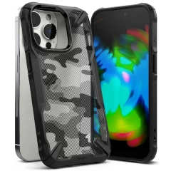 Husa iPhone 14 Pro Max Ringke Fusion X Design - Negru Camo Negru Camo