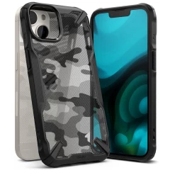 Husa iPhone 14 Plus Ringke Fusion X Design - Negru Camo Negru Camo