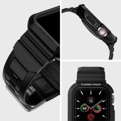 Curea Apple Watch 1/2/3/4/5/6/7/8/SE/Ultra 42mm/44mm/45mm/49mm Spigen Rugged Armor Pro - Negru Negru