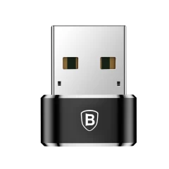 Adaptor OTG Type-C la USB, Plug & Play, 3A, Baseus, CAAOTG-01 - Negru Negru