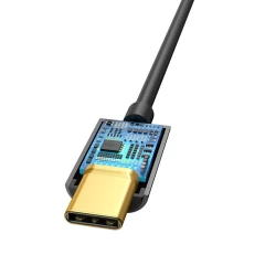 Adaptor Cablu Audio L54 Type-C la Jack 3.5mm, Baseus, CATL54-0G - Gri Intens Gri Intens