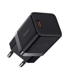 Incarcator Priza Fast Charge USB-C, PD, 30W, 3A Baseus (CCGN010101) - Negru