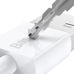Cablu Date USB la Micro-USB, 2A, 1m, Baseus, CAMYS-02 - Alb Alb