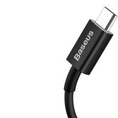 Cablu Date USB la Micro-USB, 2A, 1m, Baseus, CAMYS-01 - Negru Negru