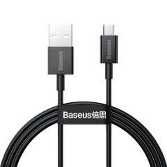 Cablu Date USB la Micro-USB, 2A, 1m, Baseus, CAMYS-01 - Negru