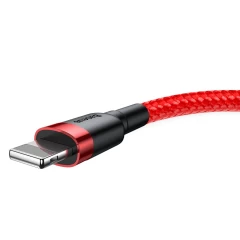 Cablu Date USB la Lightning, 1,5 A, 2 m, Baseus, CALKLF-C09 - Rosu Rosu