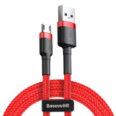 Cablu Date USB la Micro-USB, 1.5A, 2m, Baseus, CAMKLF-C09 - Rosu