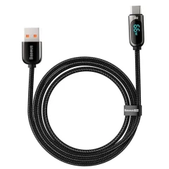 Cablu Date USB la Type-C, 66 W, 2 m, Baseus, CASX020101 - Negru Negru