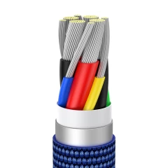 Cablu Date Type-C la Type-C, 100 W, 2 m, Baseus, CAJY000703 - Albastru Albastru