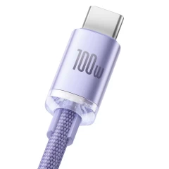 Cablu Date USB la Type-C, 100 W, 2 m, Baseus, CAJY000505 - Mov Mov