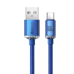 Cablu Date USB la Type-C, 100 W, 1,2 m, Baseus, CAJY000403 - Albastru Albastru