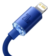 Cablu Date Type-C la Lightning, 20W, 2m, Baseus, CAJY000303 - Albastru Albastru