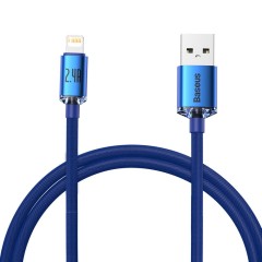 Cablu Date USB la Lightning, 2.4A, 2m, Baseus, CAJY000103 - Albastru