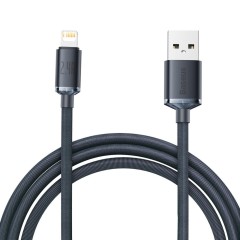 Cablu Date USB la Lightning, 2.4A, 2m, Baseus, CAJY000101 - Negru