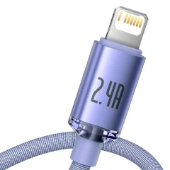 Cablu Date USB la Lightning, 2,4 A, 1,2 m, Baseus, CAJY000005 - Mov Mov
