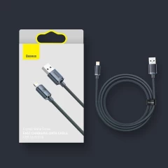Cablu Date USB la Lightning, 2,4 A, 1,2 m, Baseus, CAJY000001 - Negru Negru