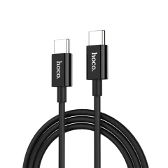 Cablu Date USB de Type-C la USB de Type-C, 15 W, 3 A, 1,0 m, HOCO, X23 - Negru Negru