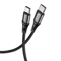Cablu Date USB de Type-C la USB de Type-C, PD 100 W, 5 A, 1,0 m, HOCO, X50 - Negru