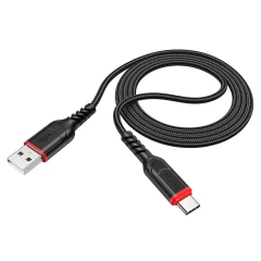 Cablu Date USB-A la USB Type-C, 12W, 2.4A, 1.0m, HOCO, X59 - Negru Negru