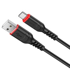 Cablu Date USB-A la USB Type-C, 12W, 2.4A, 1.0m, HOCO, X59 - Negru