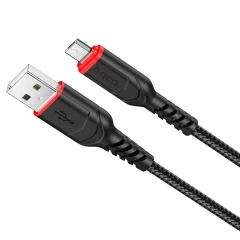 Cablu Date USB-A la Micro-USB, 12 W, 2,4 A, 1,0 m, HOCO, X59 - Negru Negru