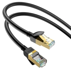 Cablu Internet RJ45 la RJ45, 1 Gbps, 5,0 m, HOCO, US02 - Negru Negru