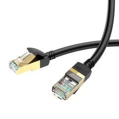 Cablu Internet RJ45 la RJ45, 1 Gbps, 5,0 m, HOCO, US02 - Negru Negru