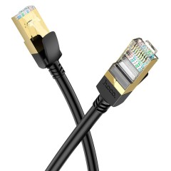 Cablu Internet RJ45 la RJ45, 1 Gbps, 5,0 m, HOCO, US02 - Negru