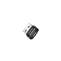 Adaptor OTG USB Type-C la USB-A, Plug & Play, 480Mbps, HOCO, UA6 - Negru Negru