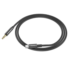 Adaptor Cablu Audio USB Type-C la Jack 3.5mm, 1m, HOCO, UPA19 - Negru Negru