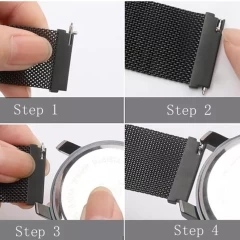 Curea Samsung Galaxy Watch (46mm)/Watch 3/Gear S3, Huawei Watch GT/GT 2/GT 2e/GT 2 Pro/GT 3 (46 mm) Arpex W009 - Silver Silver