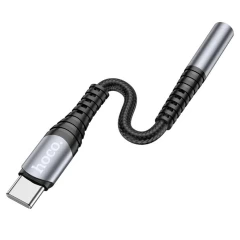 Adaptor Cablu Audio Type-C la Jack 3.5mm, HOCO, LS33 - Gri Gri