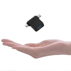 Adaptor OTG Micro-USB si Type-C la USB 3.0 mama pana la 5Gbps, Ugreen, 30453 - Negru Negru