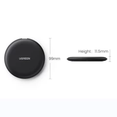 Ugreen - Wireless Charger (80537) - 15W Output with Micro-USB Cable, 1m - Negru Negru
