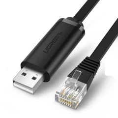 Cablu LAN Cupru pur placat cu aur, USB-A la RJ45, 3m, Ugreen, 60813 - Negru Negru