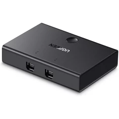 Switcher 2x USB-B la USB, 480Mbps, Ugreen, 30345 - Negru Negru