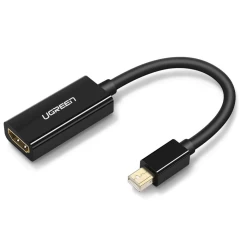 Convertor Video/Audio Mini DP la HDMI, Suport 1060P@60Hz , 25cm, Ugreen, 10461 - Negru Negru