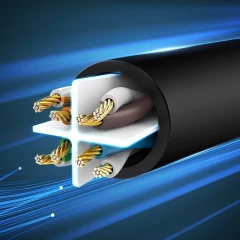 Cablu Internet Placat cu cupru pur cu cablu UTP Cat 6 cu aur, pana la 1000 Mbps, 10 m, Ugreen, 20164 - Negru Negru