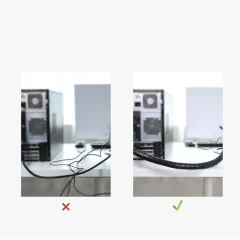 Organizator Cabluri Ugreen cu Tub de Protectie DIA cu 25mm Latime & 3m Lungime, 30819 - Negru Negru