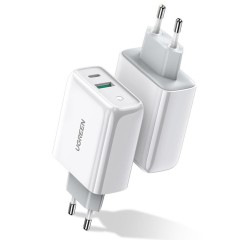 Incarcator Priza Fast Charge USB-A, QC 3.0 and TYPE-C, PD, 36W, 3A Ugreen (60468) - Alb
