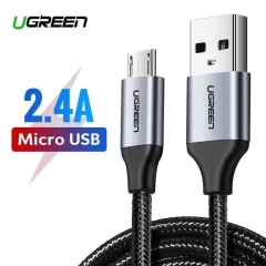 Cablu Date USB la Micro-USB, QC 2.0, 2A, 1,5 m, Ugreen, 60147 - Negru Negru