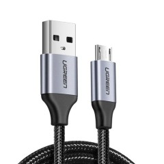 Cablu Date USB la Micro-USB, QC 2.0, 2A, 1,5 m, Ugreen, 60147 - Negru