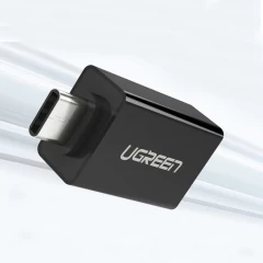 Adaptor OTG USB 3.0 la Type-C, pana la 5Gbps, Ugreen, 20808 - Negru Negru