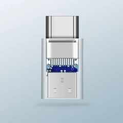 Adaptor OTG Micro-USB la Type-C, incarcare rapida, 5V, Ugreen, 30391 - Negru Negru