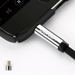 Cablu Audio Jack inclinata de la 3,5 mm la Jack de 3,5 mm, 2 m, Ugreen, 10599 - Negru Negru