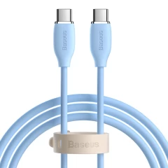 Cablu Date Type-C la Type-C, 100 W, 1,2 m, Baseus, CAGD030003 - Albastru Albastru
