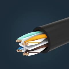 Cablu Internet Placat cu cupru pur cu cablu UTP Cat 6A cu aur, pana la 10 Gbps, 2 m, Ugreen, 11281 - Negru Negru