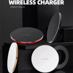 Incarcator Wireless Fast Charge, 10W, RGB, Arpex, CHWR002 - Negru Negru