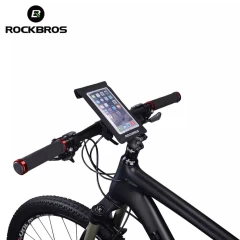 Suport de telefon pentru bicicleta rainproof RockBros AS-009BK - Negru Negru